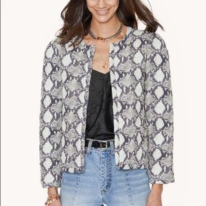 Rebecca Minkoff, snakeprint, waist jacket, sz XS